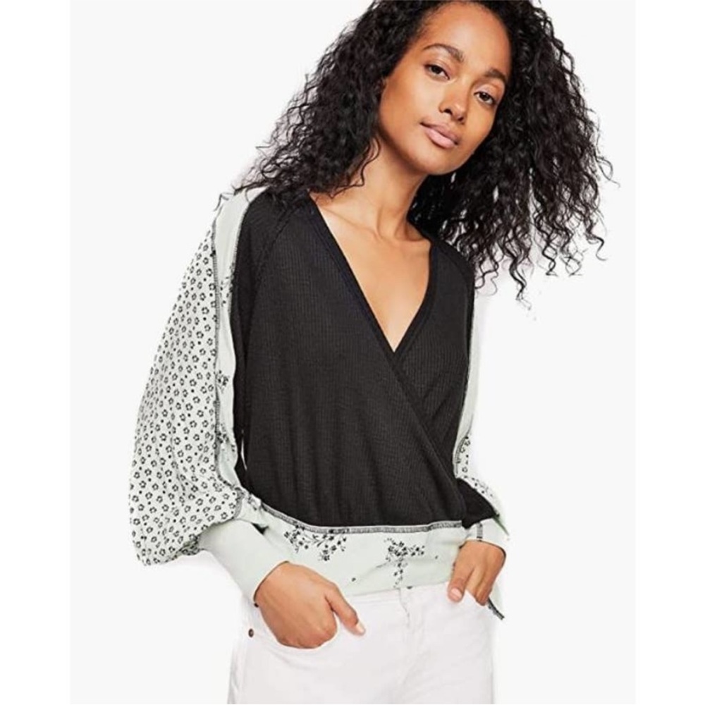Free People Auxton Thermal Wrap Sweater Size Large
